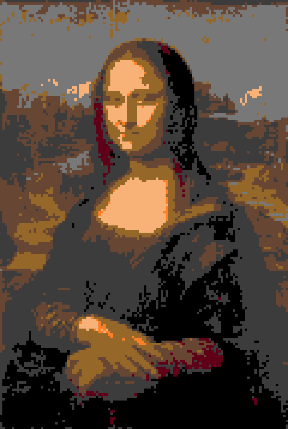 Mona Lisa Pixel Art